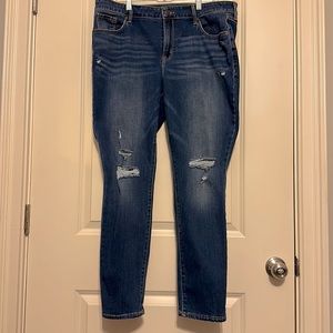 Old Navy 16 pop icon frayed skinny jeans